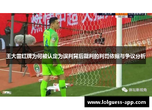 王大雷红牌为何被认定为误判背后裁判的判罚依据与争议分析