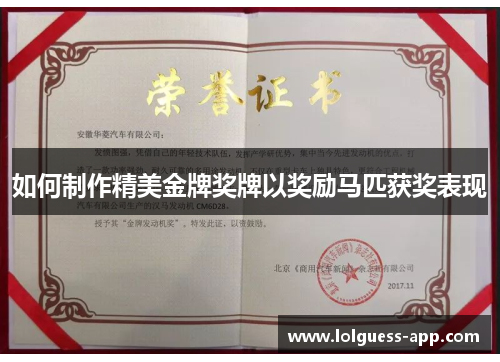 如何制作精美金牌奖牌以奖励马匹获奖表现